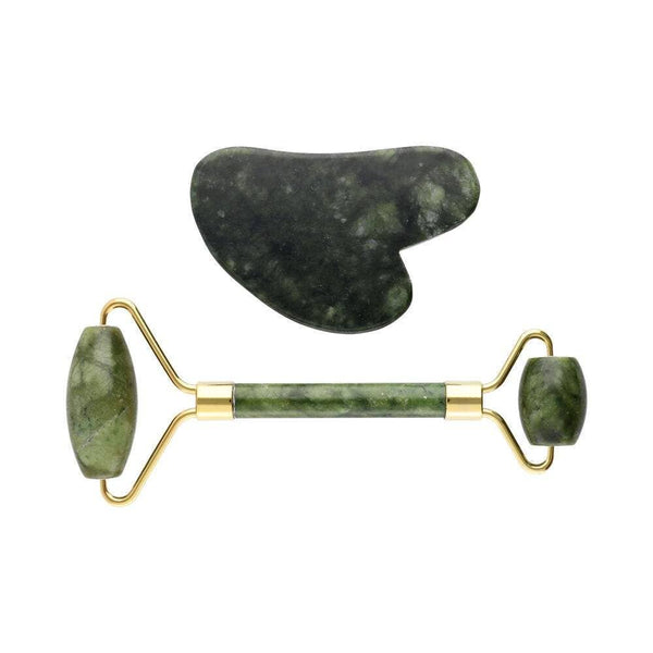 Jade Gua Sha & ansiktsrulle sett