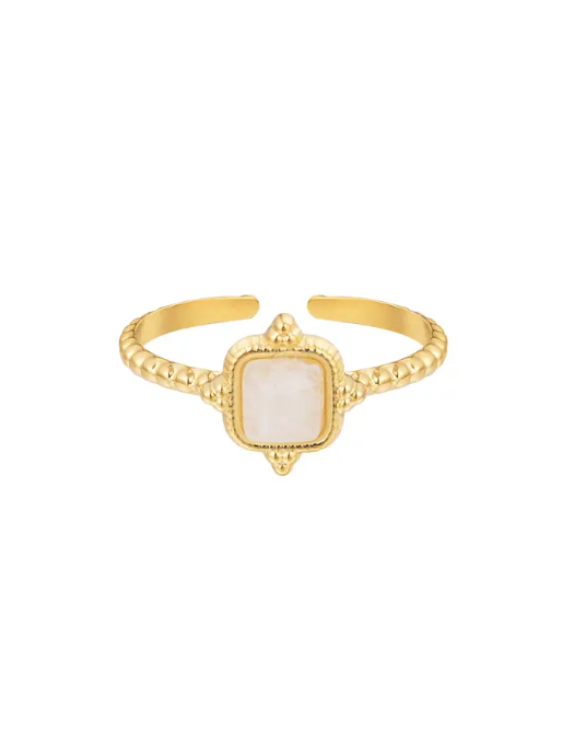 Ring Stainless Steel Pink & White Collection