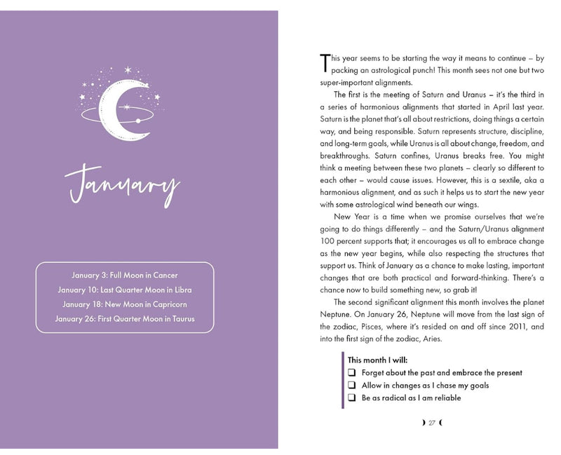 Moonology diary/dagbok 2026