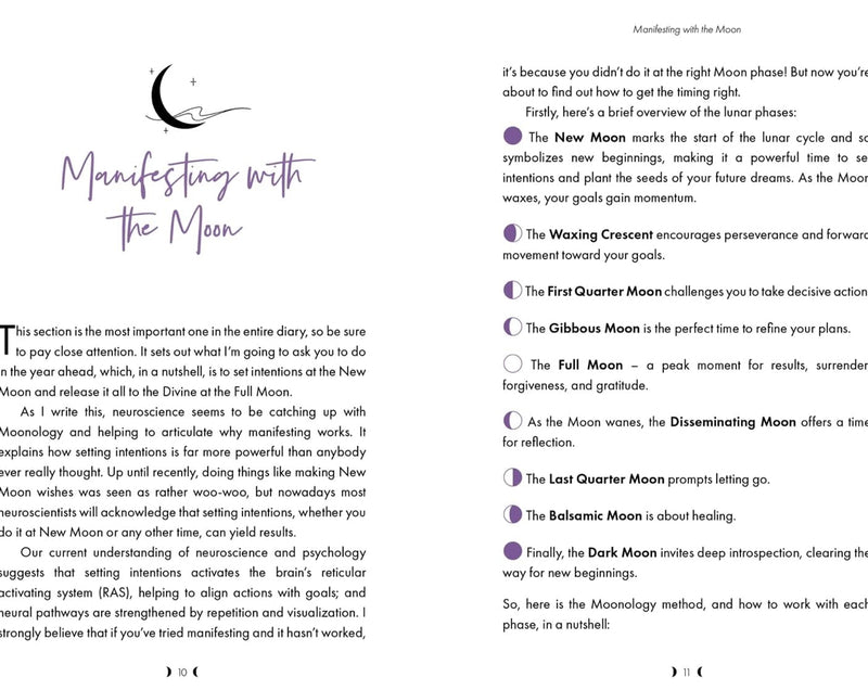 Moonology diary/dagbok 2026