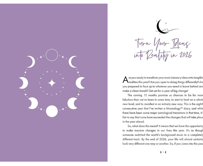 Moonology diary/dagbok 2026