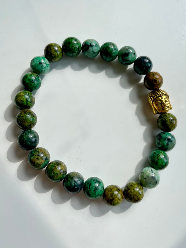 Buddhaarmbånd med treagat