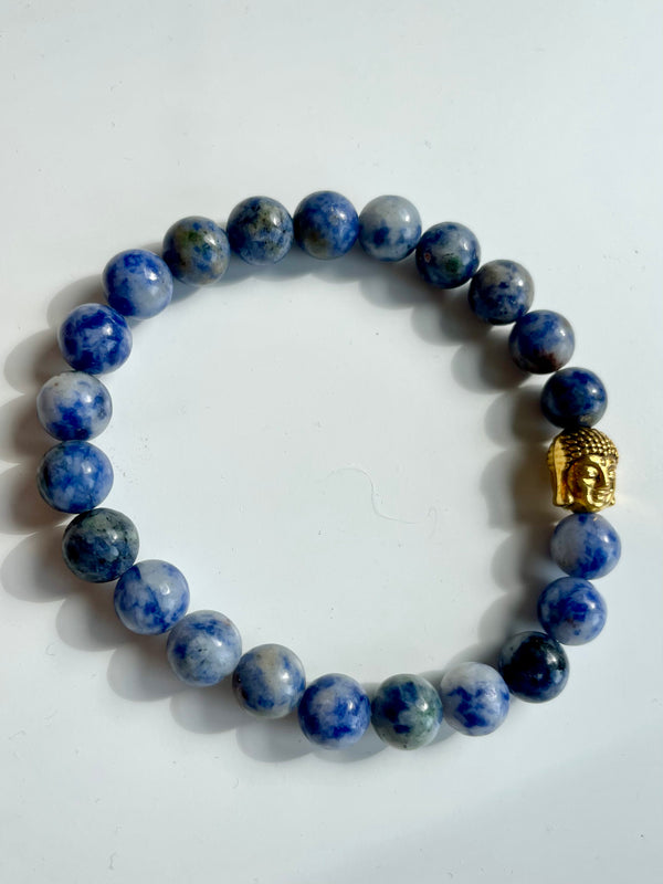 Buddhaarmbånd med sodalitt