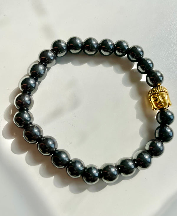 Buddhaarmbånd med hematitt