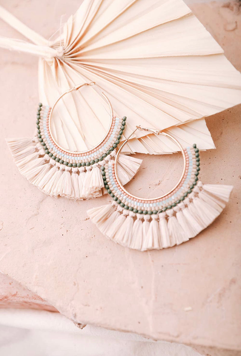 Fan earrings